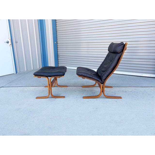Westnofa Furniture 1960s Danish Modern "Siesta" Lounge Chair and Ottoman Set For Sale - Image 4 of 12
