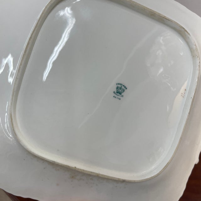 English Early 20th Century Coalport Cake Plate For Sale - Image 3 of 3