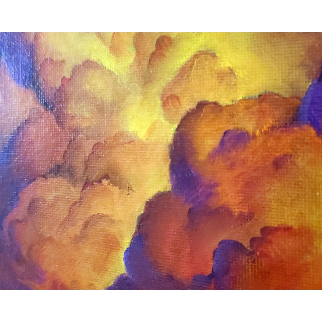 Textile "Clouds and Horses" 20"x16" Oil on Canvas Contemporary Realist by S. B. Sagulo (Shawn Sagulo) For Sale - Image 7 of 11