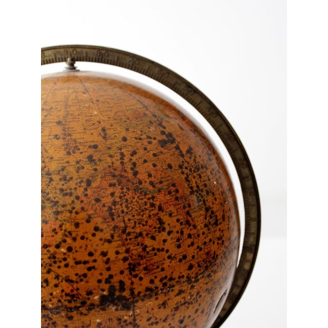 Brown 1940s Rand McNally Art Deco Globe For Sale - Image 8 of 12