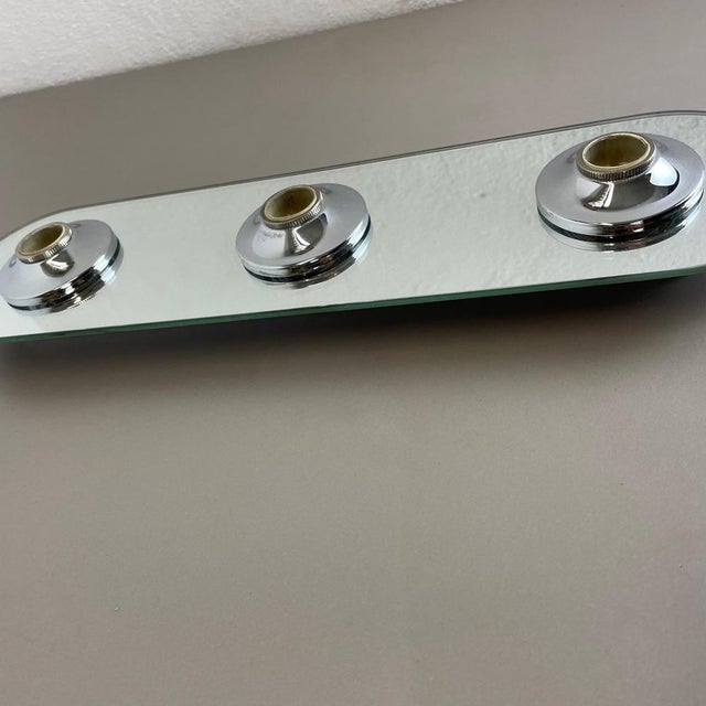 Pop Art Space Age Silver Mirror Wall Light by Eglo Light, Germany, 1980s For Sale - Image 11 of 18