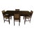 Vintage Brandt Mahogany Drop-Leaf Dining Table & Four Chairs With 21" Leaf and Custom Table Pads For Sale
