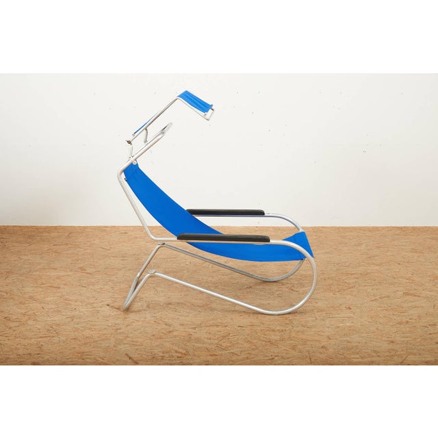 Lido Lounger in Blue by Battista and Gino Giudici, 1935 For Sale - Image 11 of 15