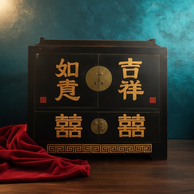 Late 19th Century Chinese Happy Marriage Cabinet For Sale - Image 4 of 10