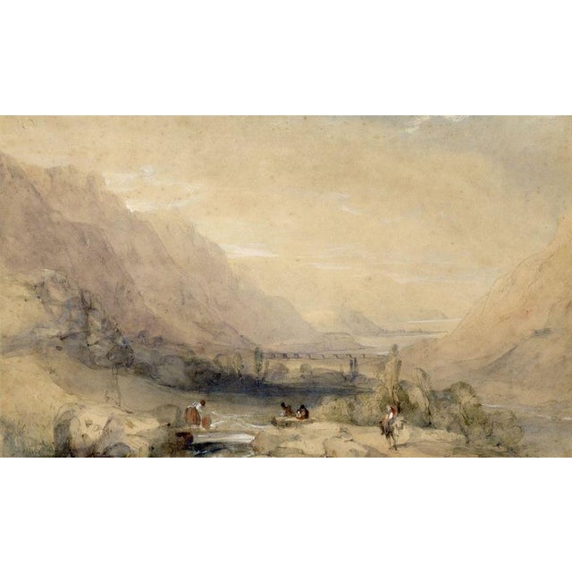 James Baker Pyne, Vale of Llanberis, North Wales, 1840s, Watercolour For Sale - Image 4 of 4