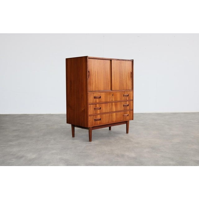 Brown Vintage Danish Cabinet in Teak, 1960s For Sale - Image 8 of 8
