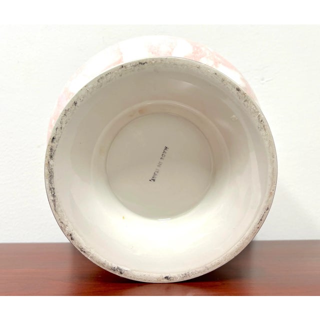 1980's Italian Porcelain Large Footed Centerpiece Bowl For Sale In Charlotte - Image 6 of 7
