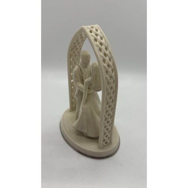 Ceramic Lenox Wedding Promises Forever Yours Bride & Groom Cake Topper For Sale - Image 7 of 9