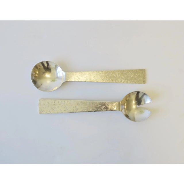 Silver Postmodern Swid Powell Serving Spoon Set by Designer Michael Graves - 2 PIeces For Sale - Image 8 of 13