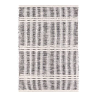 Dash & Albert by Annie Selke Malta Grey Woven Wool Rug, 2'6" x 8' For Sale