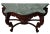 Victorian Vintage Victorian Rococo Revival Console Table Carved Mahogany, Green Marble Top For Sale - Image 3 of 13
