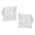 Contemporary 10K White Gold 2ct TDW Princess-Cut Composite Diamond Stud Earring For Sale - Image 3 of 6
