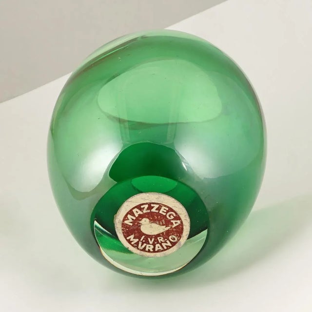 Mid 20th Century Mid 20th Century Italian Murano Art Glass Paperweight Vase by IVR Mazzega For Sale - Image 5 of 5