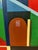 Jacques Lamy Colorful Mid Century Modern Color Block Painting of St Martin Church by Jacques Lamy For Sale - Image 4 of 10