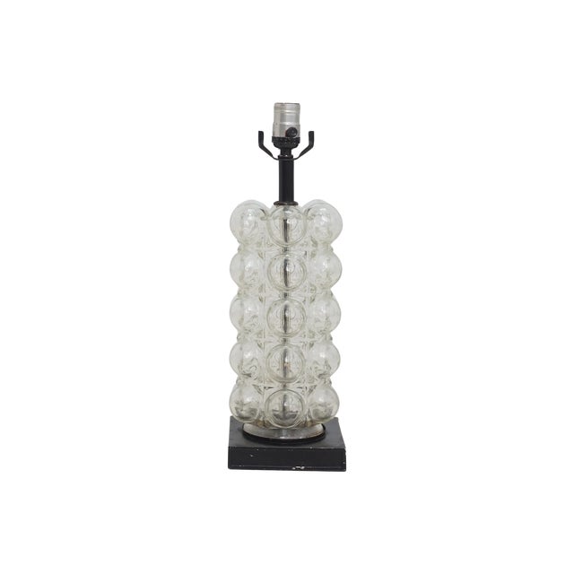 Mid-Century Modern 1970s Glass Bubble Table Lamp by Nemo For Sale - Image 3 of 5