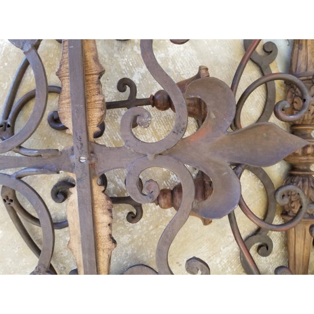 1970s Horizontal Iron Wall Sconces - A Pair For Sale - Image 10 of 12