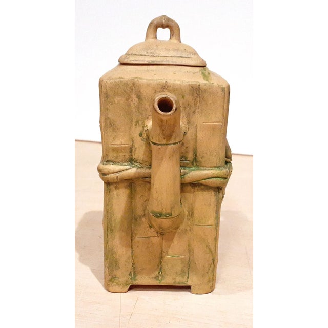 Mid 20th Century Chinese Yixing Duan Ni Bamboo Form Teapot With Makers Marks For Sale - Image 4 of 10