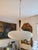 An original superior quality mid century modern hanging light fixture attributed to Laurel . Designer construction and...