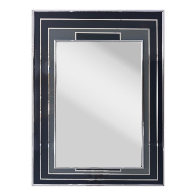 Mid-Century Modern Monochromatic-Toned Wall Mirror For Sale