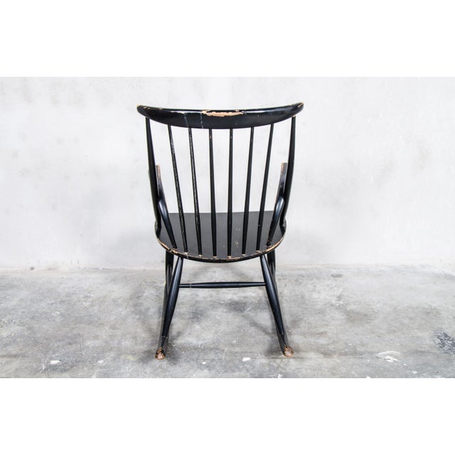 Mid-Century Modern Rocking Chair by Illum Wikkelsø for Niels Eilersen, 1950s For Sale - Image 3 of 6
