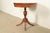 Baker Furniture Company Baker Furniture Style Georgian Carved Walnut Pedestal Drum Side Table or Tea Table, Circa 1960s For Sale - Image 4 of 13