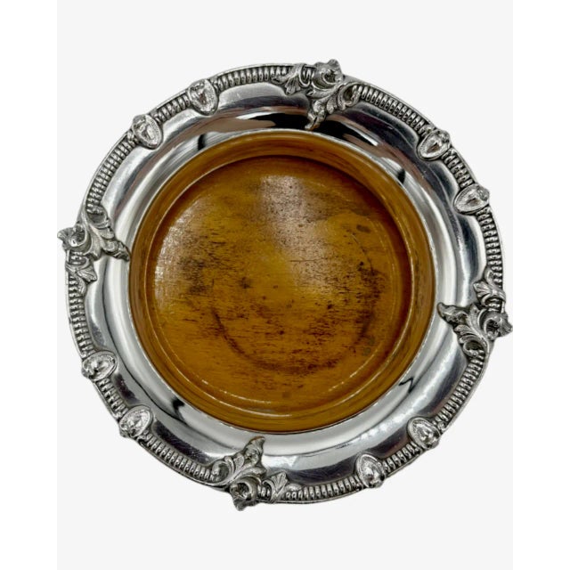 Mid 20th Century Vintage Silver Plated Champagne Bottle Coaster For Sale - Image 10 of 13