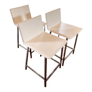 CB2 Modern Counter Chairs- Set of 3 For Sale
