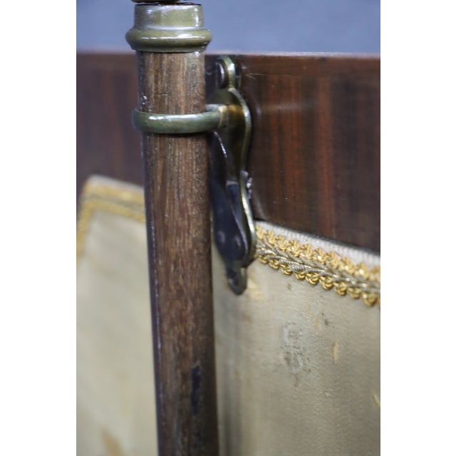 Empire Mahogany Firescreen With Crewelwork Tapestry Panel For Sale - Image 14 of 18