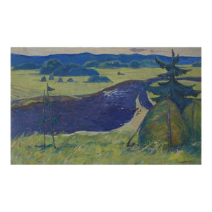 Vintage Ukrainian Landscape Oil Painting, Tyshkevich 1969 75-120