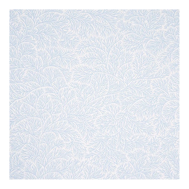 Schumacher x Mark D. Sikes Bougainvillea Wallpaper in China Blue For Sale
