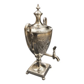 Antique Edwardian Silver-Plated Tea Urn by James Dixon & Sons, Sheffield, 1905 For Sale