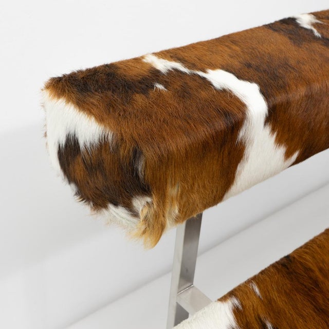 Swiss Design Permesso Bench in Cowhide from Girsberger, 2008 For Sale - Image 10 of 14