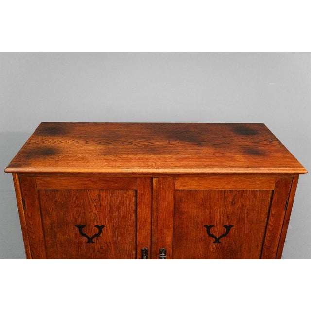 Art Nouveau Cabinet in Oak For Sale - Image 10 of 17
