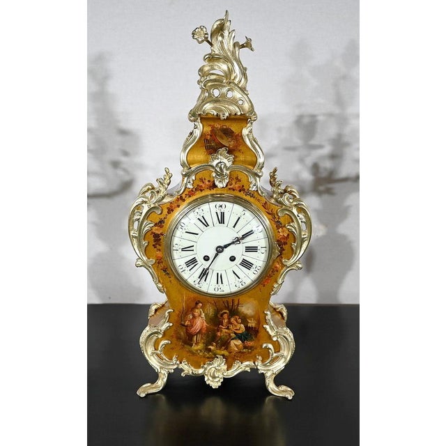 Rococo Gilt Bronze and Martin Varnish Fireplace Trim in Louis XV Style, Mid 19th Century, Set of 3 For Sale - Image 3 of 18