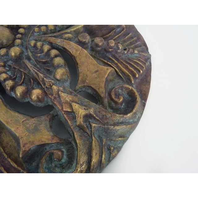 Metal Large Wall Light in Openwork Bronze from MC, 1890s For Sale - Image 7 of 10