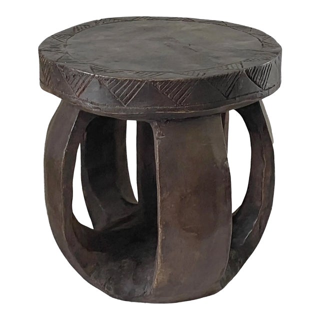 Brown African Baga Low Stool Guinea-Bissau For Sale - Image 8 of 8