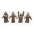 Set of Four Folk Art Carved Wooden Ghost Sculpture For Sale