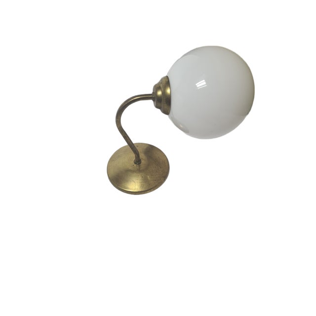 Art Deco Metal Wall Lamp, Poland, 1950s For Sale - Image 4 of 6