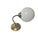 Art Deco Metal Wall Lamp, Poland, 1950s For Sale - Image 4 of 6