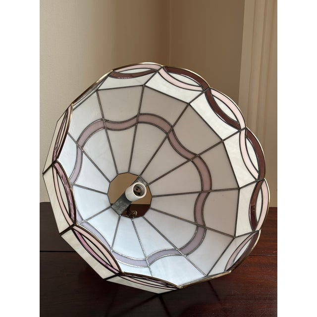 1970s Revival Slag Glass Pendant Light For Sale - Image 17 of 18