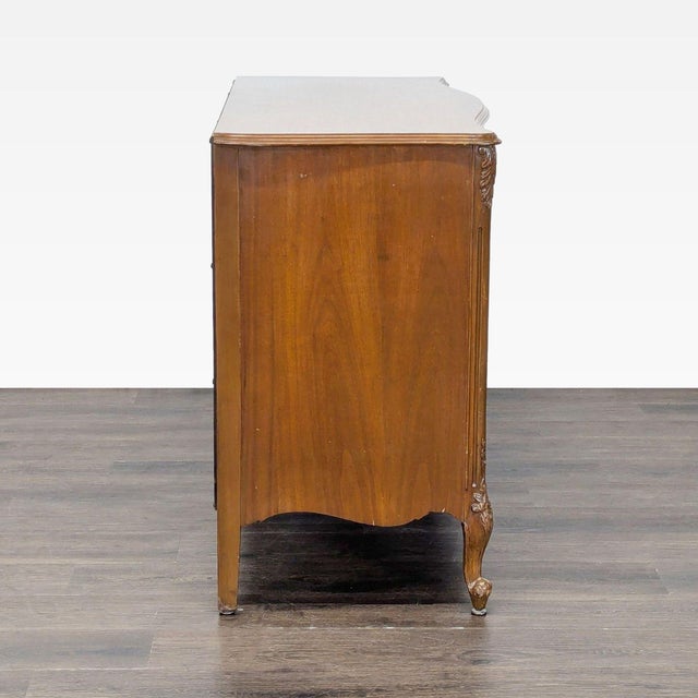 2010s John Stuart Inc. Classic Wooden Dresser With Curved Drawers and Ornate Detailing For Sale - Image 5 of 10