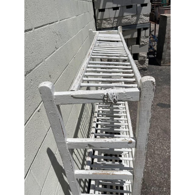 Antique Cobblers Rack Wood Rolling Planter Rustic Kitchen Storage Shelves For Sale In Los Angeles - Image 6 of 10