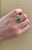 Green 3 Carat Oval Cut Colombian Emerald and Yellow Sapphire 18 Karat Gold Ring For Sale - Image 8 of 8