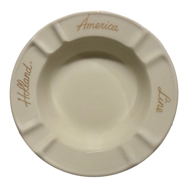 Holland America Line Cruise Ship Porcelain Catchall Ashtray For Sale