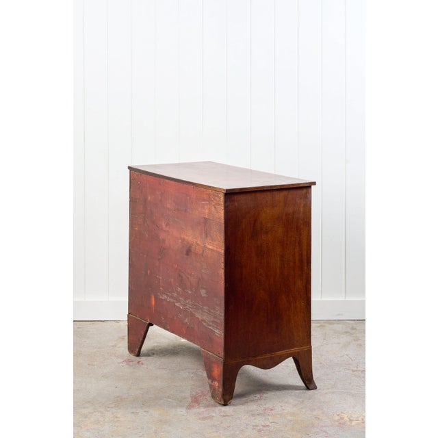 19th Century English Mahogany 4-Drawer Chest With Ring Pulls (C. 1880) For Sale - Image 12 of 13