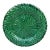 English Green Majolica Leaves Plate Circa 1880 For Sale