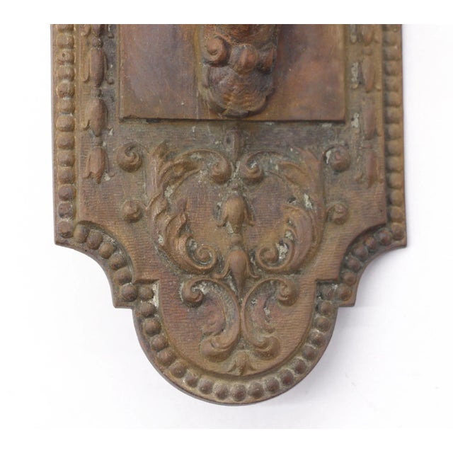 Mid 20th Century Victorian 16 In. Bronze Entry Door Pull For Sale - Image 6 of 8
