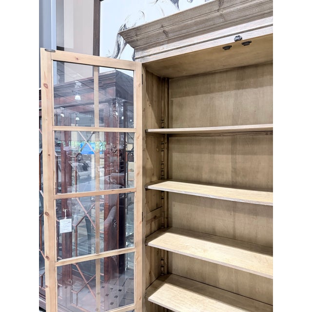 Tan Arhaus Chorus Theory Reclaimed Pine French Casement Display Cabinet For Sale - Image 8 of 12