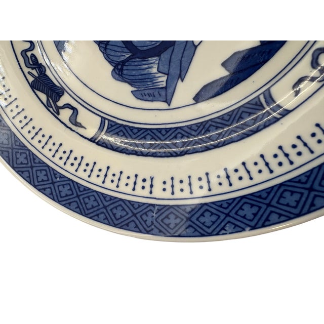 Mid 20th Century Imperial Standard China Blue and White Chinoiserie Plates — Set of 8 For Sale - Image 10 of 17