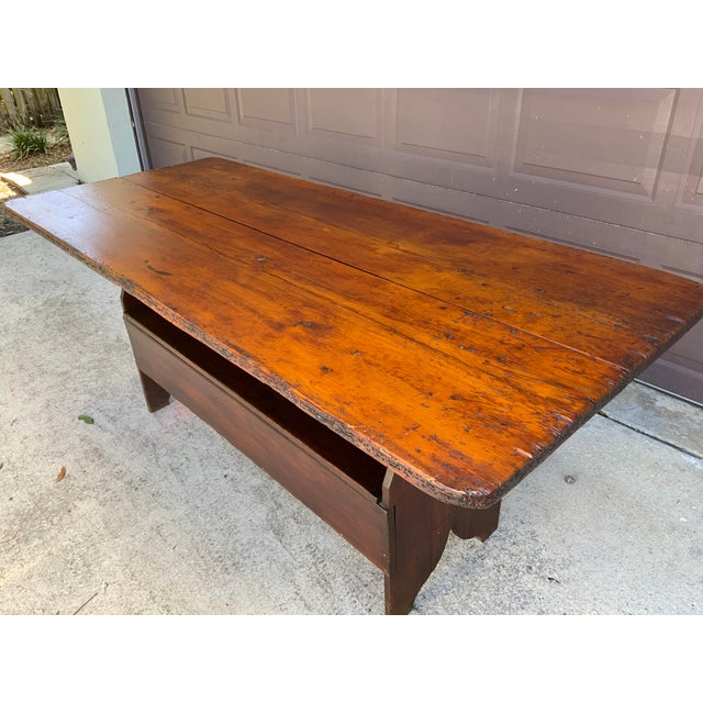 Mid 19th Century 19th Century Pine Hutch Table For Sale - Image 5 of 15